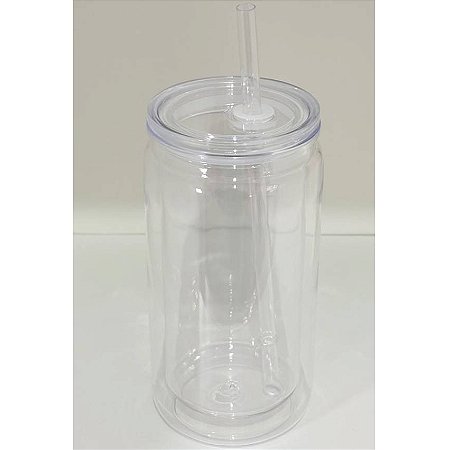 Copo Acrílico Parede Dupla 500ml Pré-Furado - Pacote