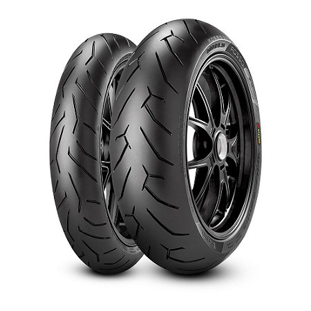 Par Pneus Pirelli Diablo Rosso 2 100/80-17 + 130/70-17