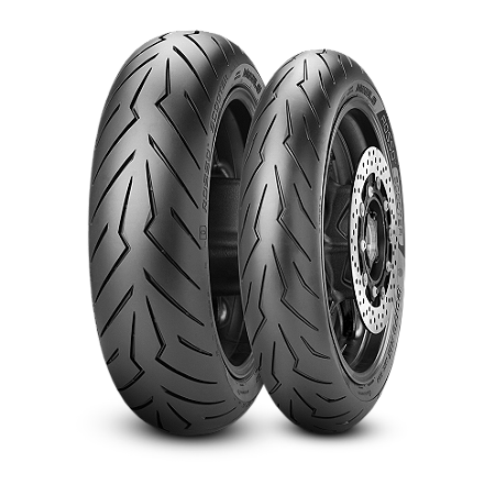 Par Pneus Pirelli Diablo Rosso Scooter 120/70-15+160/60-14