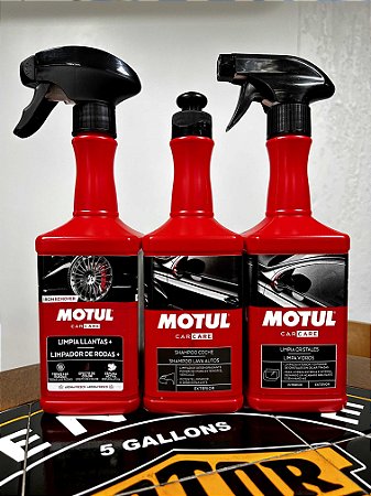 Kit Motul Car Care Limpa Vidros+Shampoo+Limpa Rodas