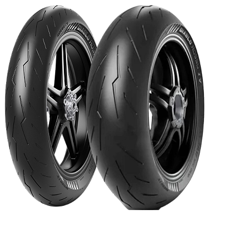 Par Pneus Pirelli Diablo Rosso 4 110/70-17+160/60-17 +largo