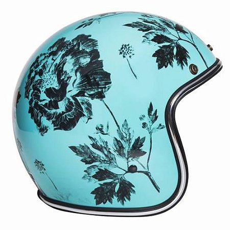 CAPACETE TAURUS URBAN TURQUESA FLORAL