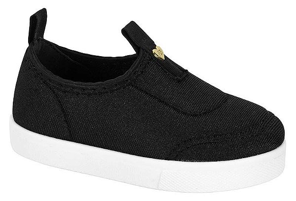 Tênis Casual Infantil Fem Lycra Preto - Molekinha