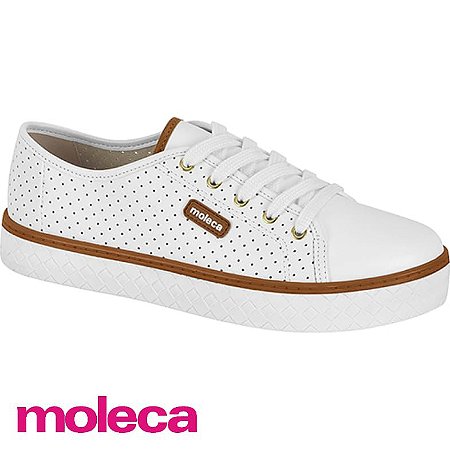 Tênis Casual Napa Sard Neo Microp Branco - Moleca