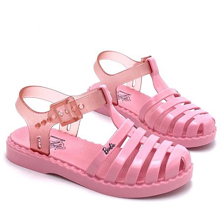 Sandália Infantil Feminina Barbie Duo Rosa - Grendene Kids