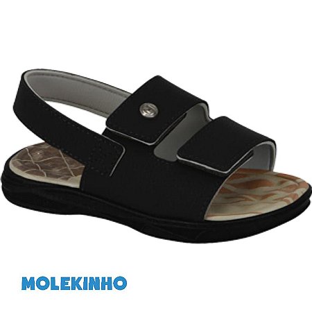 Sandália Infantil Napa Floter Rustico Neo Preto - Molekinho