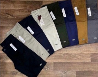 Bermuda masculina de sarja lacoste bordada