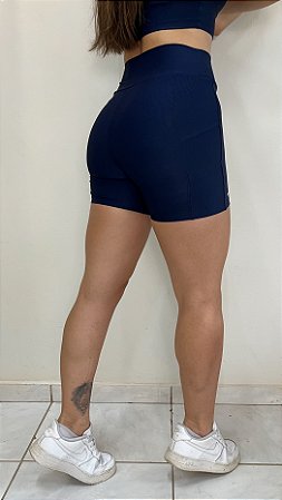 Short Duda marinho suplex de poliamida canelado - PORLE