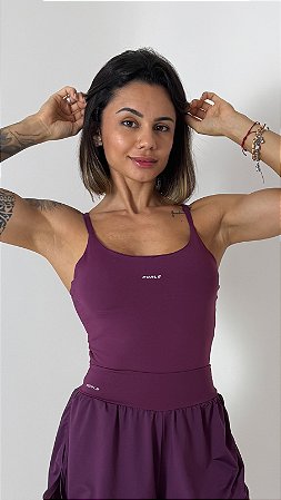 Regata flow poliamida alcinha uva - PORLE