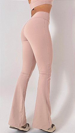 Calça Flare cappuccino suplex de poliamida - PORLE