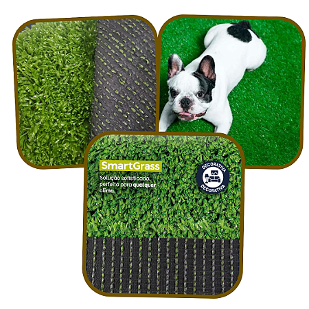 Grama Sintética 12mm - SMART GRASS 2m²