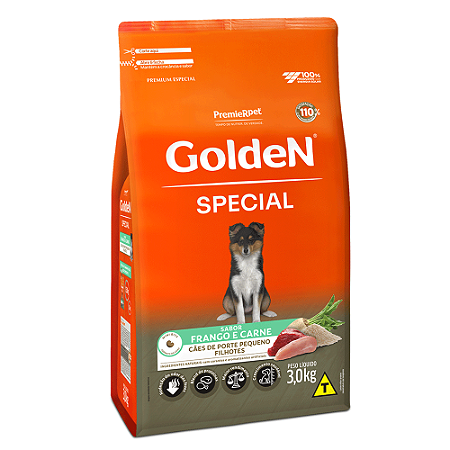 Golden Special Cães Filhotes Mini Bits Frango/Carne