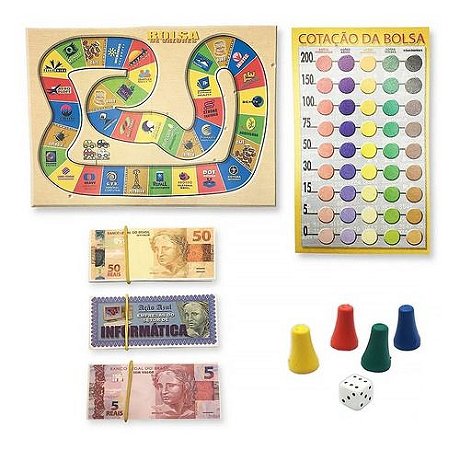 Jogo Infantil Didático Matemática Bolsa De Valores Ações - DAAUTILIDADES