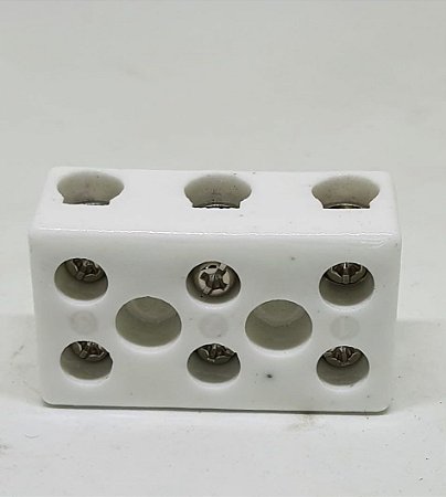 CONECTOR ISOLADOR CERÂMICO 3 POLOS 47X28X20mm SH0305CTB
