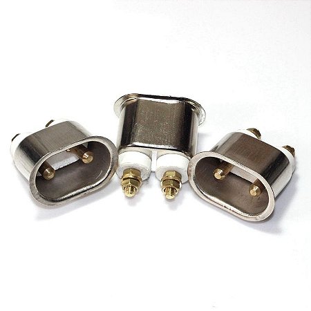 CANECA PINO PLUG COMPLETA ISOLAÇÃO CERÂMICA-PINO NICKEL 35A-600V SH003B
