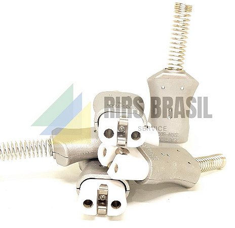 KIT 10 UNIDS PLUG TOMADA ALTA TEMPERATURA RETA ALUMINIO 95% PORCELANA- 220-600V 35A 500°C SH00727NK10