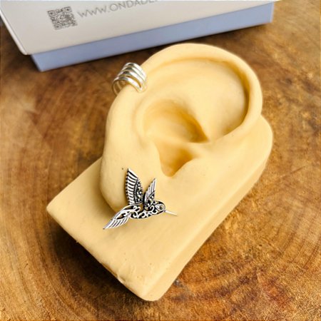 Piercing de Pressão Prata Branca 4 voltas