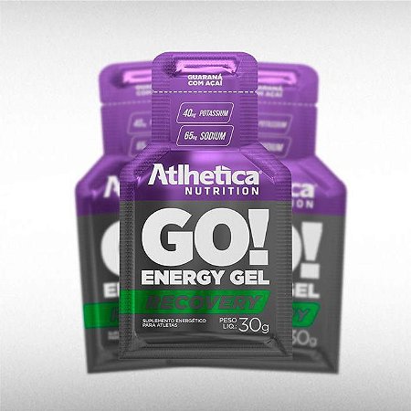 GO! ENERGY GEL RECOVERY GUARANÁ COM AÇAÍ - SACHÊ 30G - ATLHÉTICA NUTRITION
