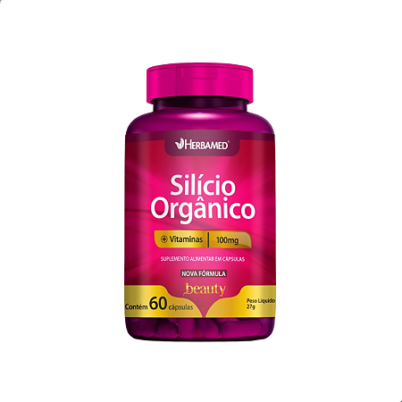 SILÍCIO ORGÂNICO + VITAMINAS 60 CÁPSULAS - 500MG - HERBAMED
