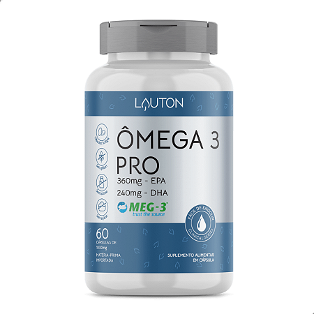 ÔMEGA 3 PRO 360MG EPA 240MG DHA - 60 CÁPSULAS - LAUTON