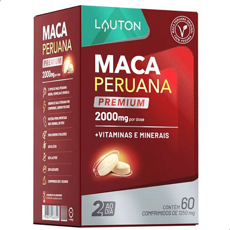 MACA PERUANA PREMIUM - 2000mg - 60 COMPRIMIDOS - LAUTON