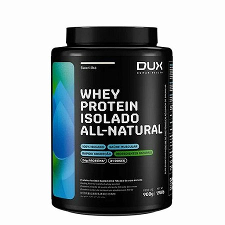 DUX NUTRITION - WHEY PROTEIN ISOLADO ALL NATURAL 900G - BAUNILHA