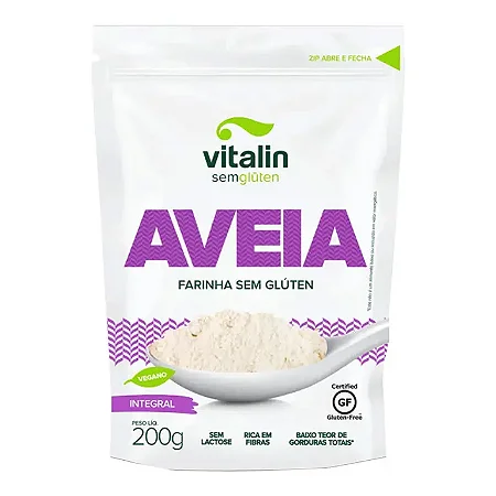 VITALIN - FARINHA AVEIA INTEGRAL SEM GLÚTEN 200G
