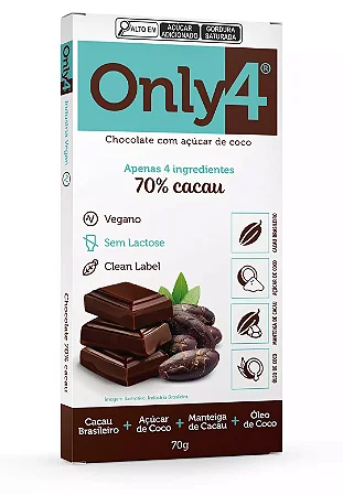 ONLY4 - CHOCOLATE  70% CACAU PURO