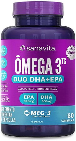 SANAVITA - ÔMEGA 3TG DUO - POTE 60 CÁPSULAS