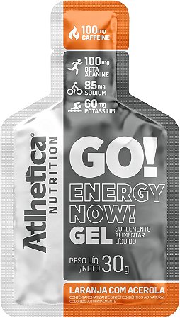 ATLETICA NUTRITION - GO ENERGY CAFEINE LARANJA COM ACEROLA