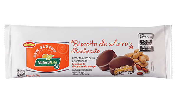 NATURAL LIFE - BISCOITO DE ARROZ RECHEADO PASTA DE AMENDOIM SEM GLÚTEN
