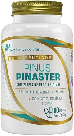 FLORA NATIVA - PINUS PINASTER + VITAMINA E, SELÊNIO E ZINCO 60 CÁPSULAS