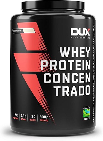 DUX NUTRITION- WHEY PROTEIN CONCENTRADO CHOCOLATE BRANCO - POTE 900G