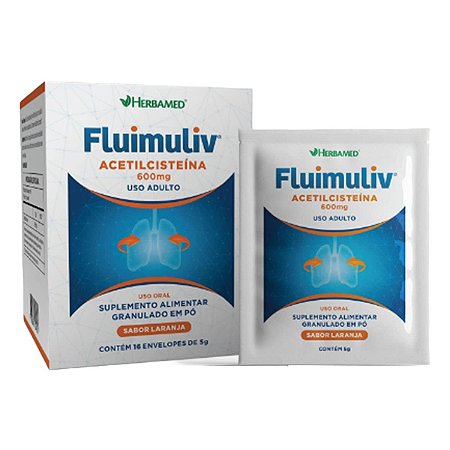 HERBAMED - FLUIMULIV GRANULADO SOLÚVEL 16 ENVELOPES 600MG