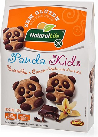 NATURAL LIFE - BISCOITO PANDA KIDS 100G BAUNILHA - CACAU SEM GLÚTEN