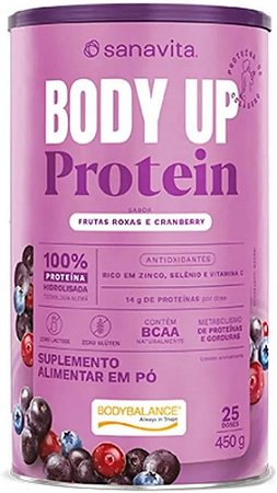 SANAVITA - BODY UP PROTEIN - FRUTAS ROXAS - CRANBERRY - 450G