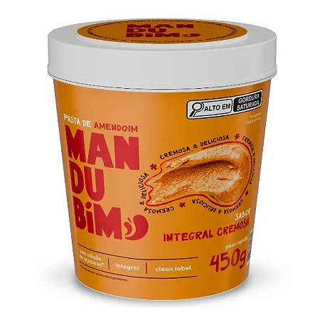 MANDUBIM - PASTA AMENDOIM INTEGRAL 450G
