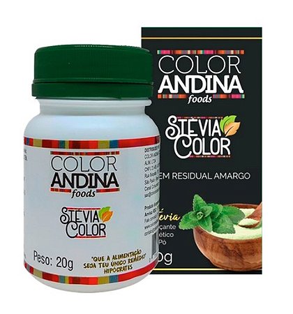 STEVIA - ADOÇANTE STEVIA 20G EM PÓ COLOR ANDINA