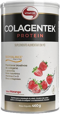 VITAFOR - COLAGENTEK PROTEIN LATA 460G SABOR MORANGO