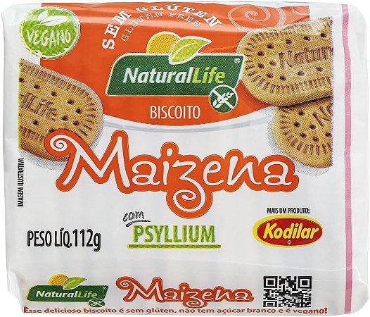 NATURAL LIFE - BISCOITO DE MAIZENA VEGANO 112G SEM GLUTEN