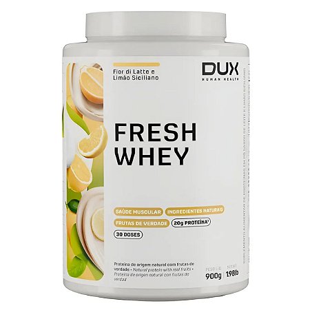 DUX NUTRIOTION - FRESH WHEY 900G - FIOR DI LATTE E LIMÃO SICILIANO