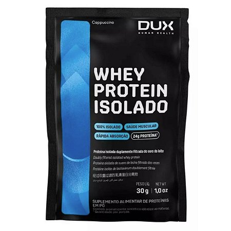 DUX NUTRITION - WHEY PROTEIN ISOLADO SACHÊ - CAPPUCCINO