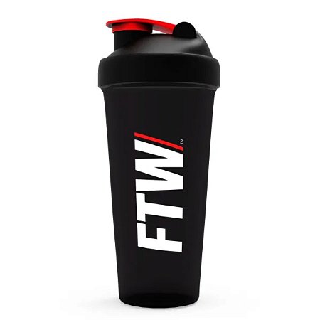 FTW - COQUETELEIRA SLIM 600ML - PRETA COM TAMPA PRETA
