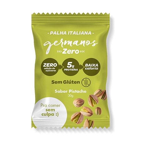 GERMANOS - PALHA ITALIANA ZERO AÇÚCAR - PISTACHE - 30G