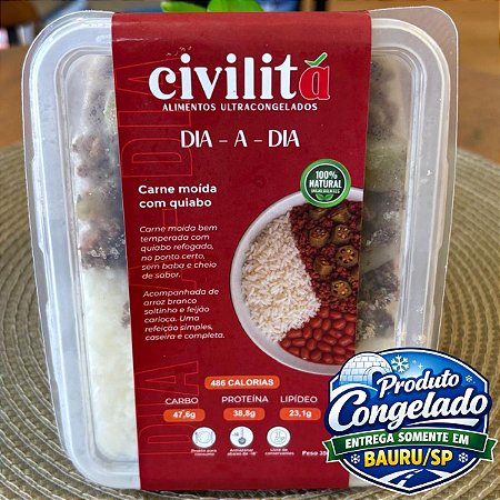 CIVILITÁ - MARMITA CARNE MOÍDA COM QUIABO