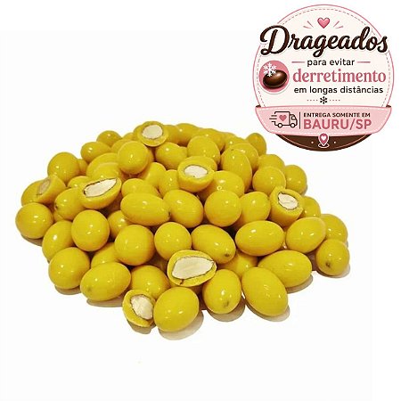 GRANEL - DRAGEADO DE AMENDOA COM LIMÃO SICILIANO ZERO AÇÚCAR POLIDO ( 100 g )