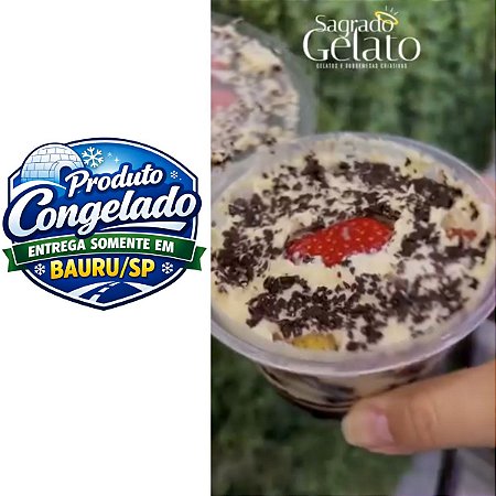 SAGRADO GELATO - SOBREMESA POTE DE FELICIDADE - NINHO COM BROWNIE