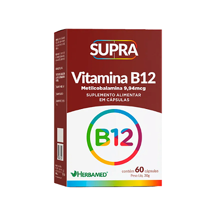 HERBAMED - SUPRA VITAMINA B12 60 CÁPSULAS MASTIGÁVEL