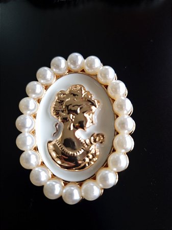 Broche Camafeu G Pérolas (Off whithe)