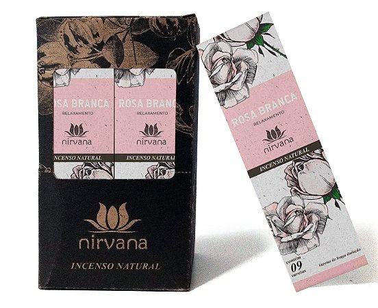 Incenso Nirvana natural aroma Rosa Branca